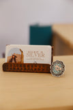 Customized Turquoise Inlay Brand Ring