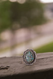 Customized Turquoise Inlay Brand Ring