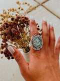 Customized Turquoise Inlay Brand Ring