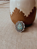 Customized Turquoise Inlay Brand Ring