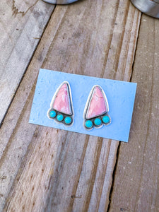 Pink Opal Chunky Studs