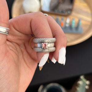 Rose zircon ring