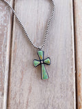 Green Baja Cross Pendant