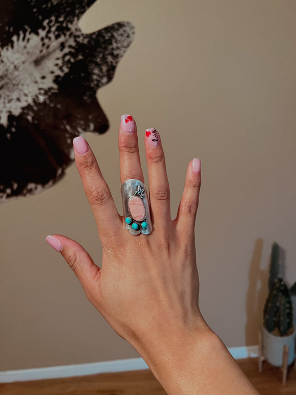 Opal Hummingbird Ring