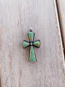 Green Baja Cross Pendant