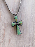 Green Baja Cross Pendant